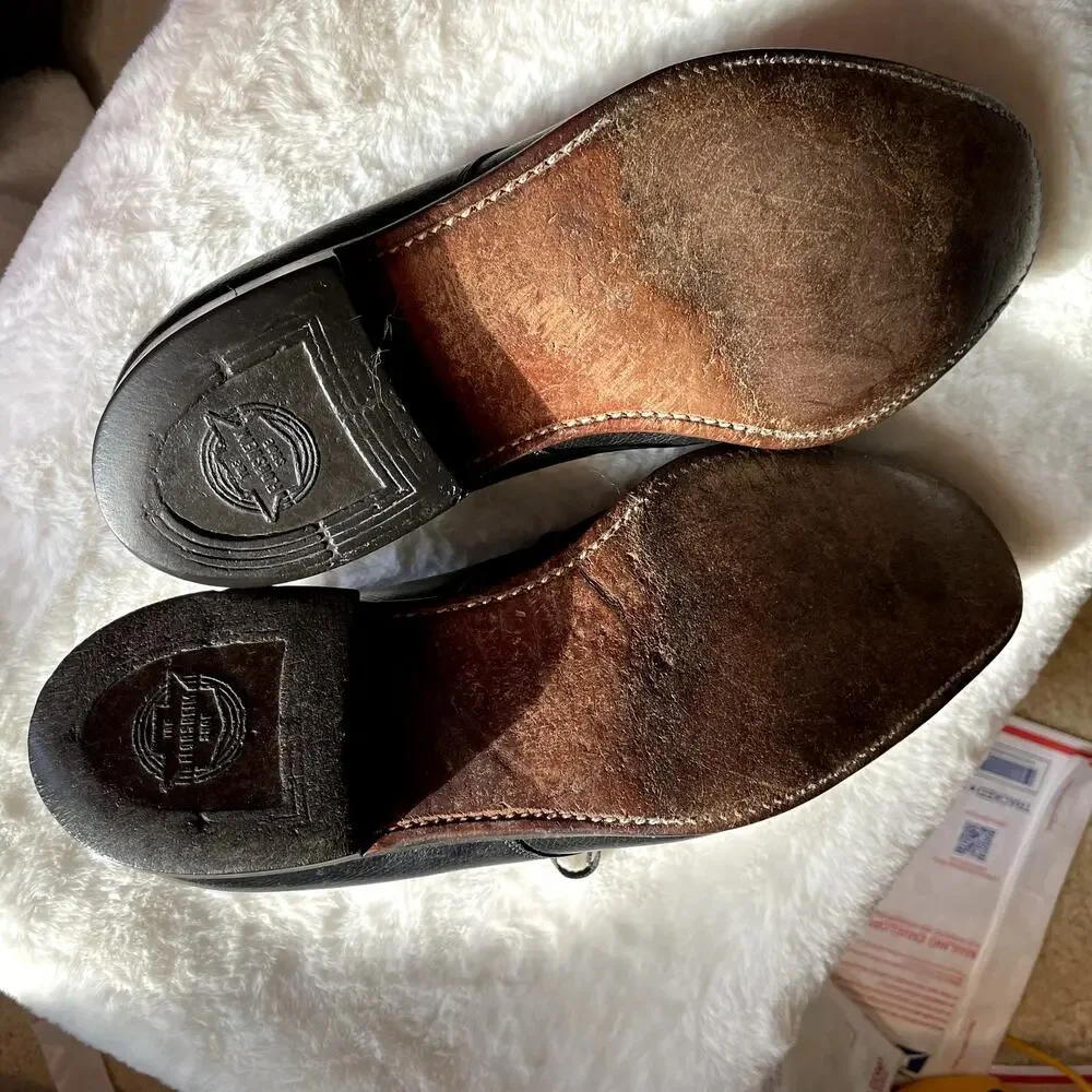 The Florsheim Shoe Men Size 10 D Black Leather Dress 618307